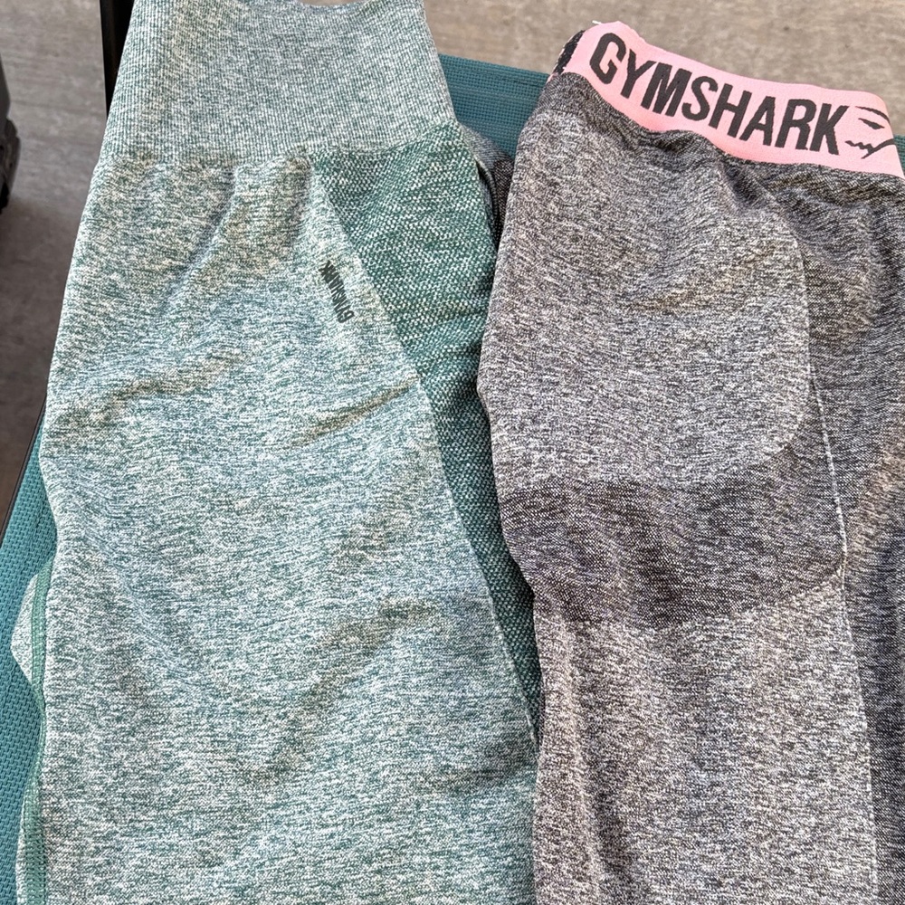 Gymshark Seamless Leggings in Heather Gray and Green price is for both